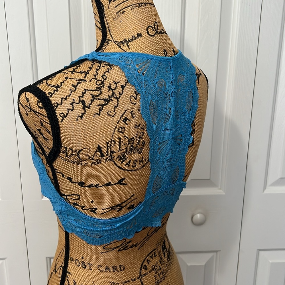 Fleur’t Blue Lace Racerback Bralette - Picture 4 of 6